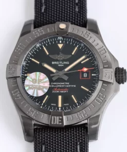 GF Avenger Blackbird 44 V2 Titanium Automatic Watch Sapphire 200M Luminous Date Nylon Strap