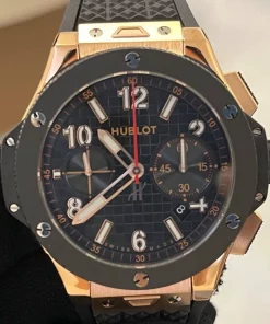 Hublot Big Bang 20th Anniversary 43mm Rose Gold Chronograph Rubber Strap