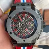 Hublot Big Bang Ferrari F4 Skeleton Chronograph Titanium Carbon Red Strap 45mm