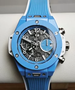 Hublot Big Bang Unico Tiffany Blue 42mm Ceramic Skeleton Chronograph Replica Watch