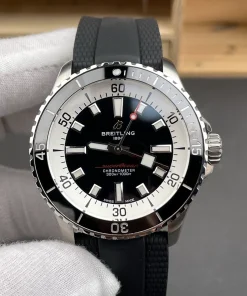 BLS Breitling Superocean Automatic 42 Replica Watch Black Ceramic Bezel Sea-Gull 2824 Rubber Strap