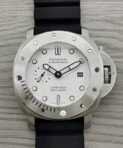 Panerai Submersible PAM01590 Bianco 42mm White Dial Automatic Rubber Strap 300m Watch
