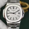 PP 5711/1A White Dial Nautilus 40mm Clone 324SC Free-Sprung Movement Steel