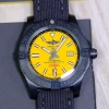 Replica Breitling Avenger Blackbird 44mm Yellow Dial Titanium Case Sapphire Automatic Military Strap