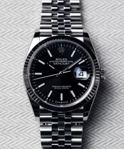Rolex Datejust 36 126234 Black Dial Jubilee Fluted Bezel 3235 Superclone