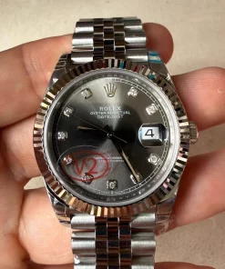 VS V2 Rolex Datejust 41 126334 Grey Diamond Dial Jubilee Dandong 3235 Clone Watch