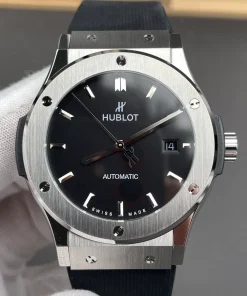 Hublot Classic Fusion 42mm Black Dial Automatic Rubber Strap Top Replica 542.NX.1171.RX